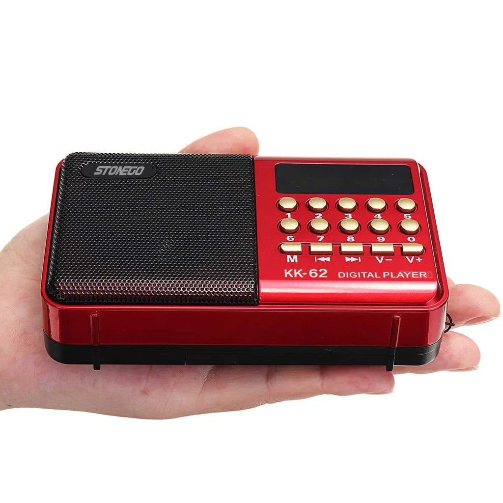 Portable Mini Radio Rechargeable Handheld FM USB TF MP3 Player Wireless Speakers Compact Audio Device