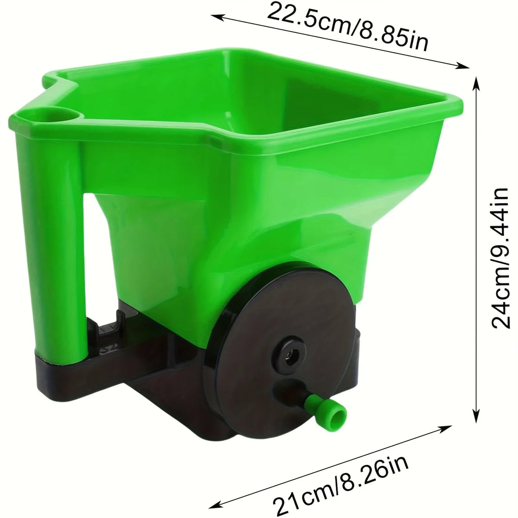 Gardening Seed Spreader Manual Seeder,Portable Garden Fertiliser Spreader, Hands Crank Planting Tool for Outdoor Yard