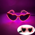 LED Just Married Glasses Wedding Bride To Be Surprise Gift Couple Glasses Souvenirs Glowing Heart Glasses Married Sunglasses