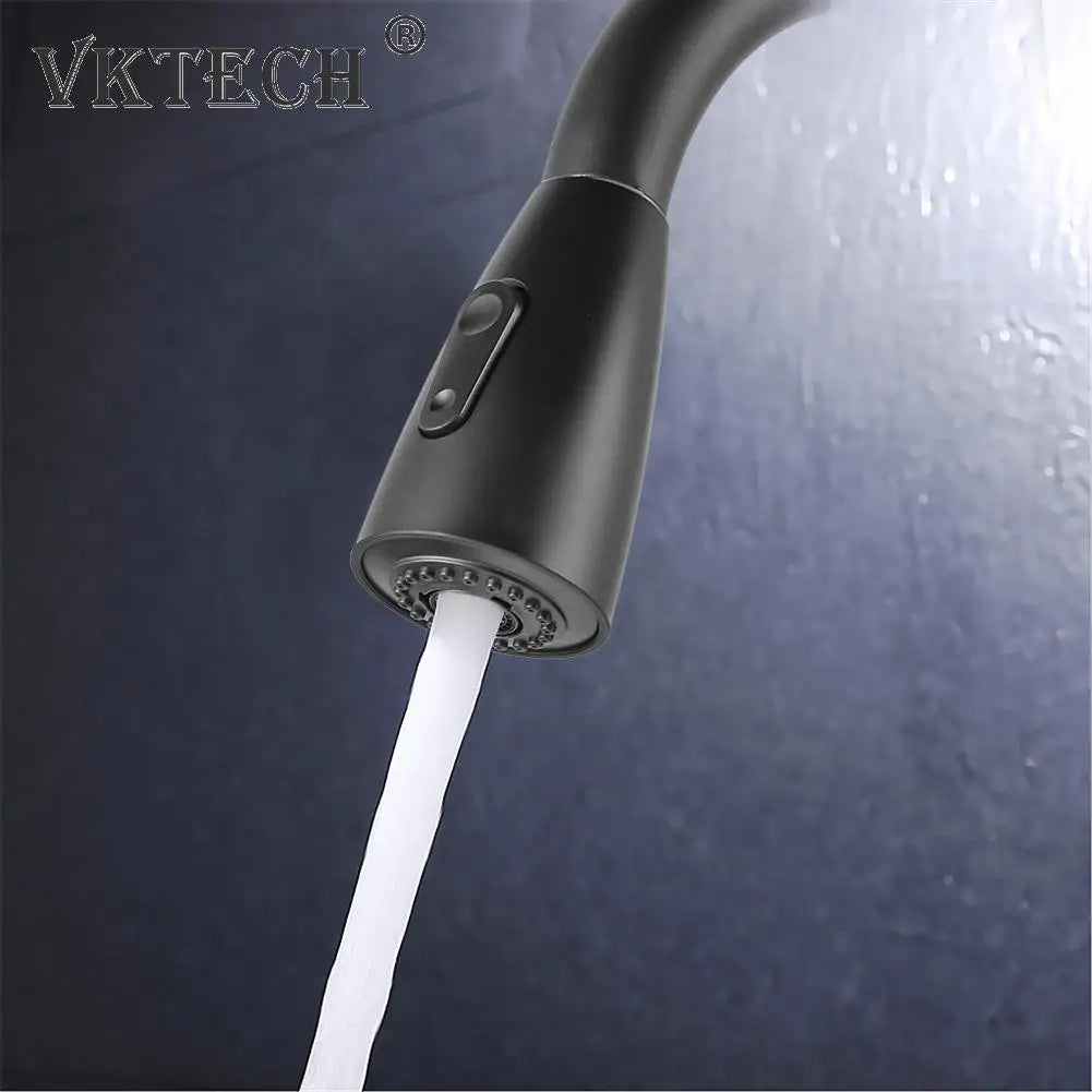 Stainless Steel 360 Degree Rotating Kitchen Bathroom Faucet Head 2Modes Adjustable Sink Basin Filter Tap Pull-Out Nozzle Sprayer