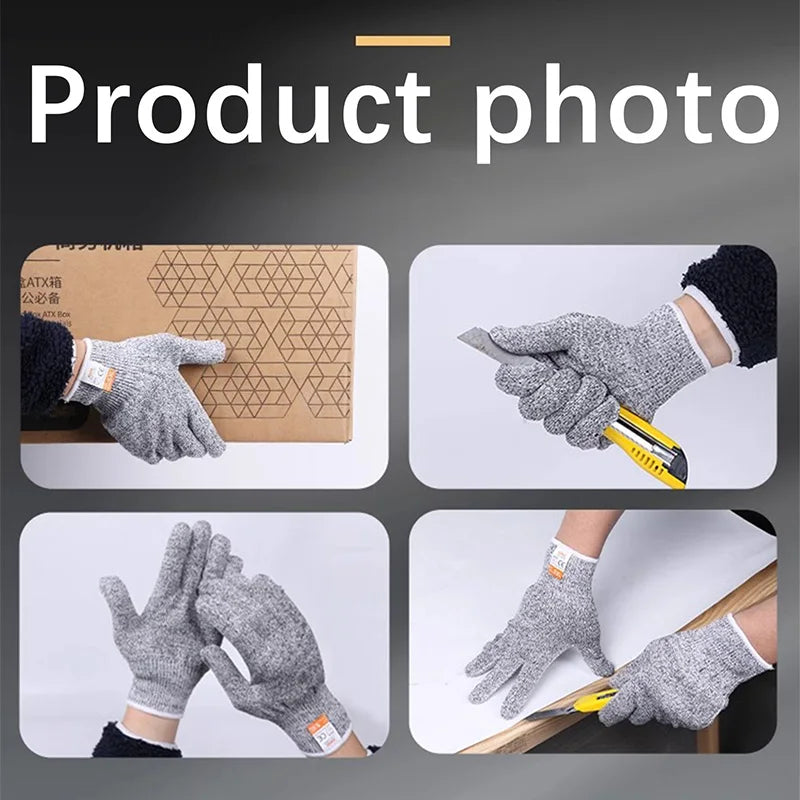 Cut Resistant Gloves Grade 5 Abrasion Resistant Carpentry Kitchen Knife Fish Grabbing Slip Resistant Hand Protection