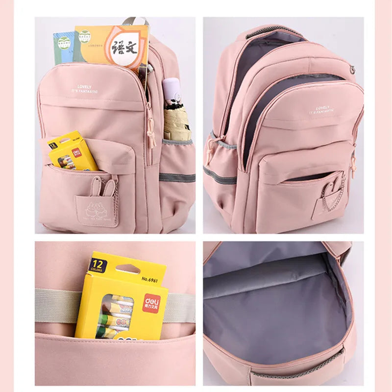 Fengdong kids school bag cute school backpack for girls children kawaii bookbag primary students gift large capacity backpack
