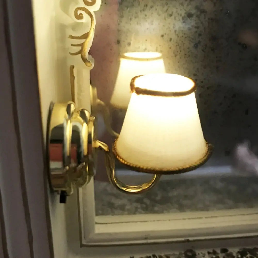 Dollhouse Light 1:12 Scale Floor/Ceiling/Wall Lamp Miniature Retro Chandelier Doll Accessories Scene Model Mini Furniture Gift