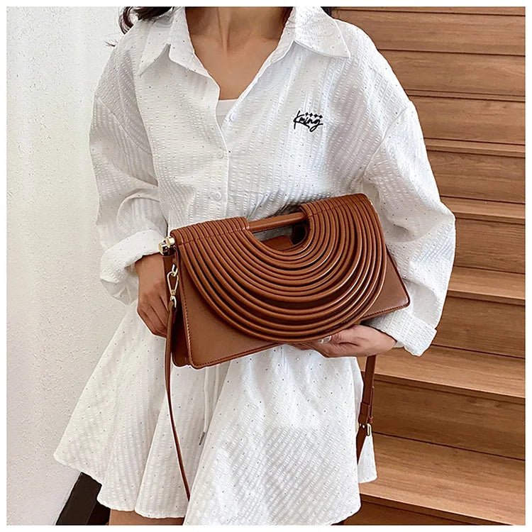 Luxury Evening Handbag For Women Golden Noodle Knot Design Dinner Party Clutch Bag Luxury Designer Square Crossbody Bags
