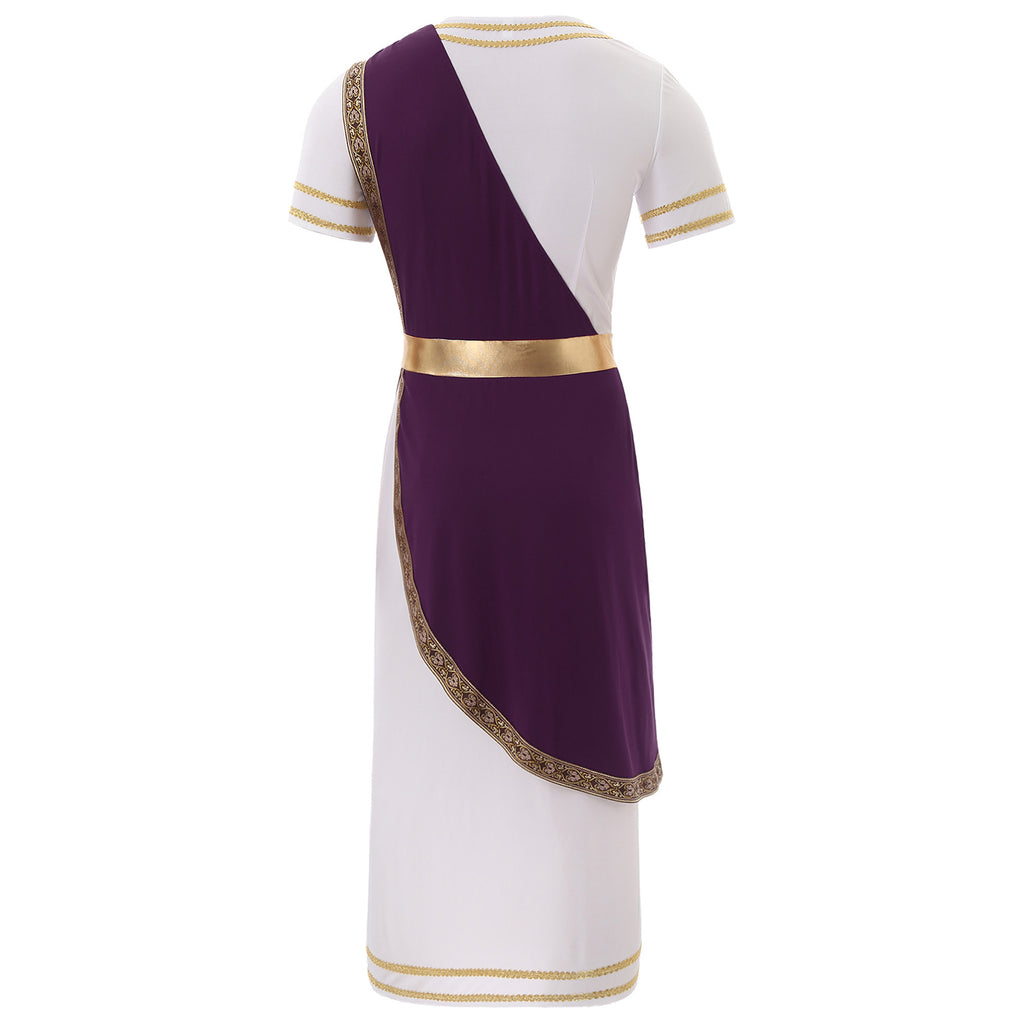 Mens Ancient Greek God Cosplay Outfit Roman Robe Costumes Ancient Greek Toga Spartan Dress Up Retro Vintage Warrior Clothing