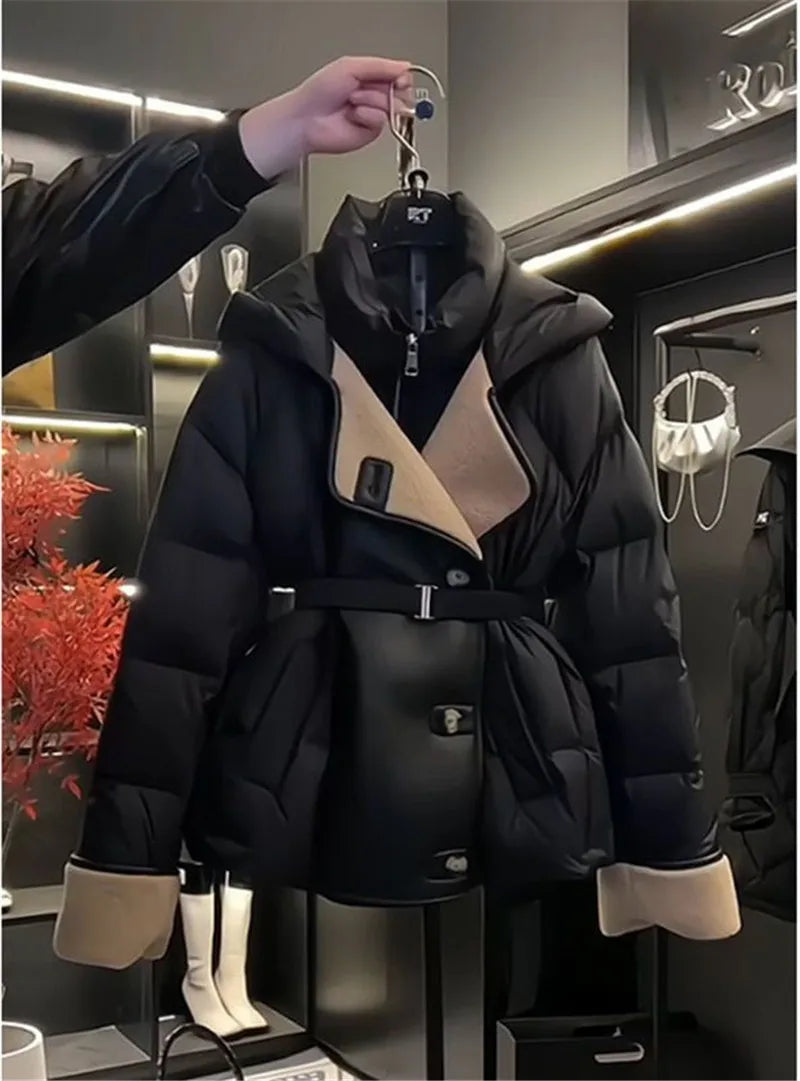 2026 Winter Women's Clothing Design Feels Slim Waist Coat Cotton-Padded Female New Fashion Joker Jacket Warm Cold Overwear