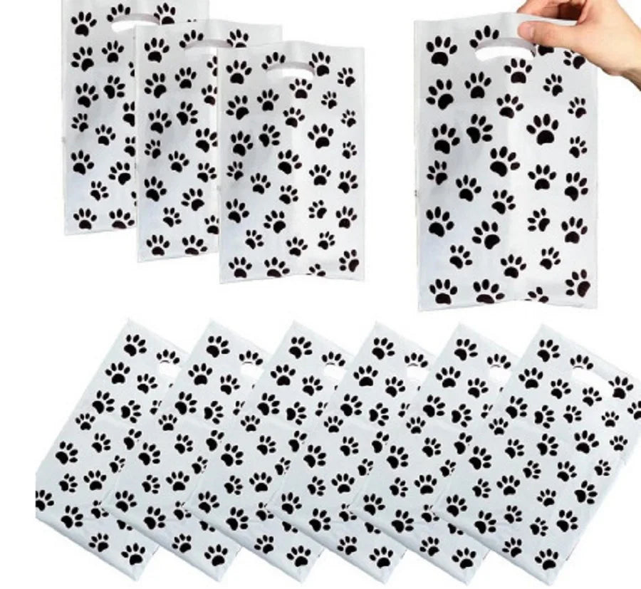 Puppy Themed Birthday Party Decorations Plastic Table Cover for Arts Dog and Cat Paw Party Supplies Disposable Tablecloth