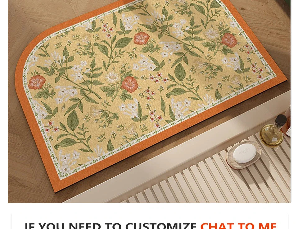 Bathroom Mat Toilet Entrance Doormat Bath Rug Non-slip Carpet  Absorbent Foot Mats for Floor Anti-slip Area Rugs Home Decor