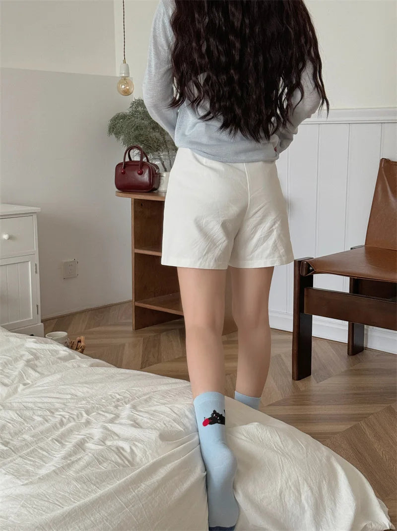 Socks For Women Cute New Novelties Fashion Cotton Breathable Funny Socks Female Casual Long Preppy Style Cartoon Socks Striped