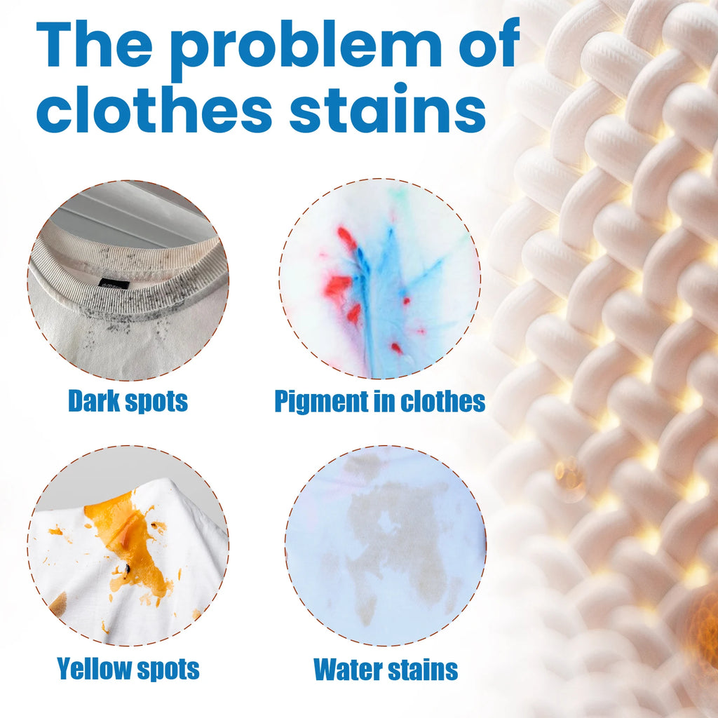 Professional Clothing Cleaner - Removes Stubborn Stains, Oil & Yellowing, Dry Cleaning Formula