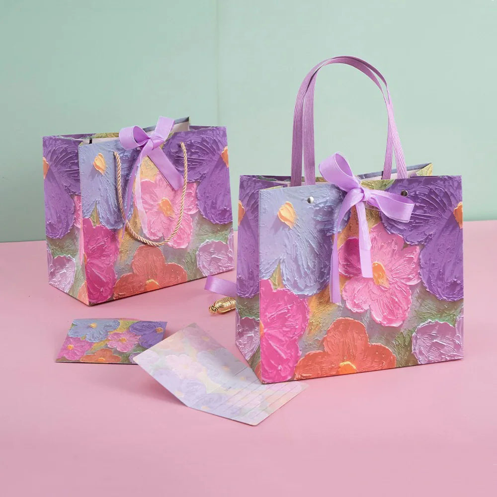 Holiday Party Ceremony Gift Paper Bag With Handle Handbag Teachers' Day New Year Wedding Guest Children Candy Colored Packaging