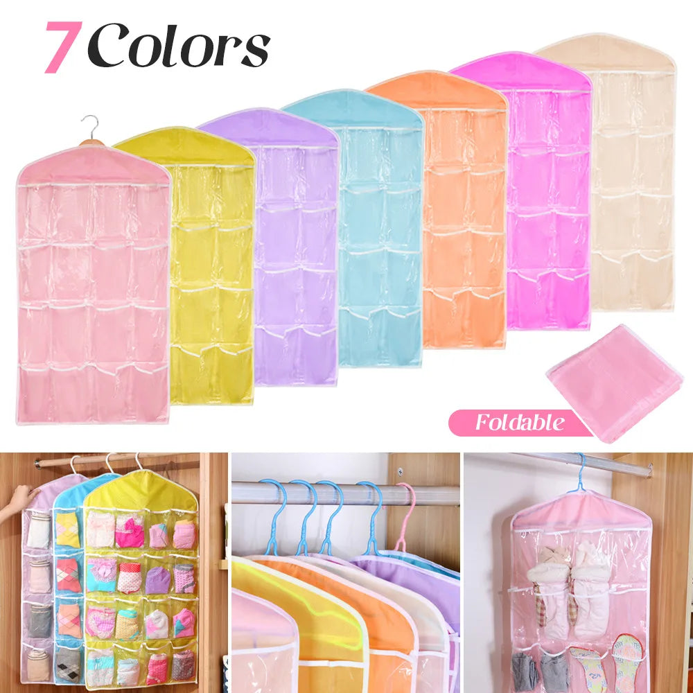 Wall Hanging Shoe Storage Organizer Bag Shoes Rack Over The Door Fabric Cabinet Closet Organizer For Shoes Clothes Storage Bag