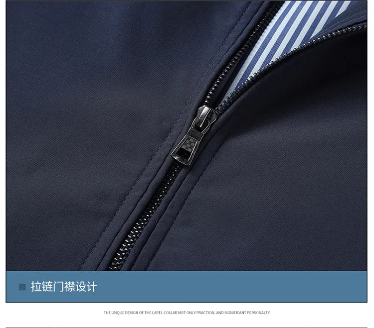 Men's New Spring and Autumn Clothing Stand Up Collar Jacket, Middle-aged and Elderly Jackets, Casual Business Men's Clothing