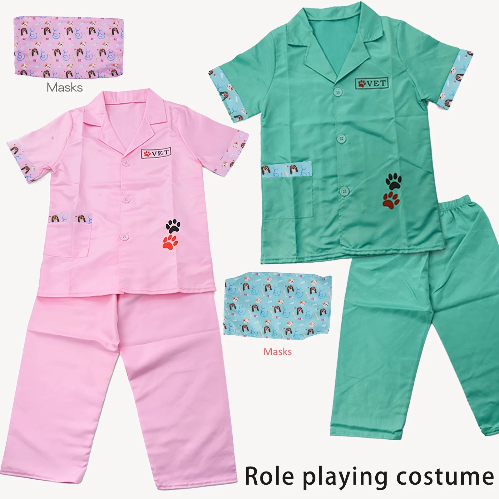 Children'S Veterinary Clothing, Kindergarten Professional Role-Playing Performance Costumes, Home Play Performance Costumes