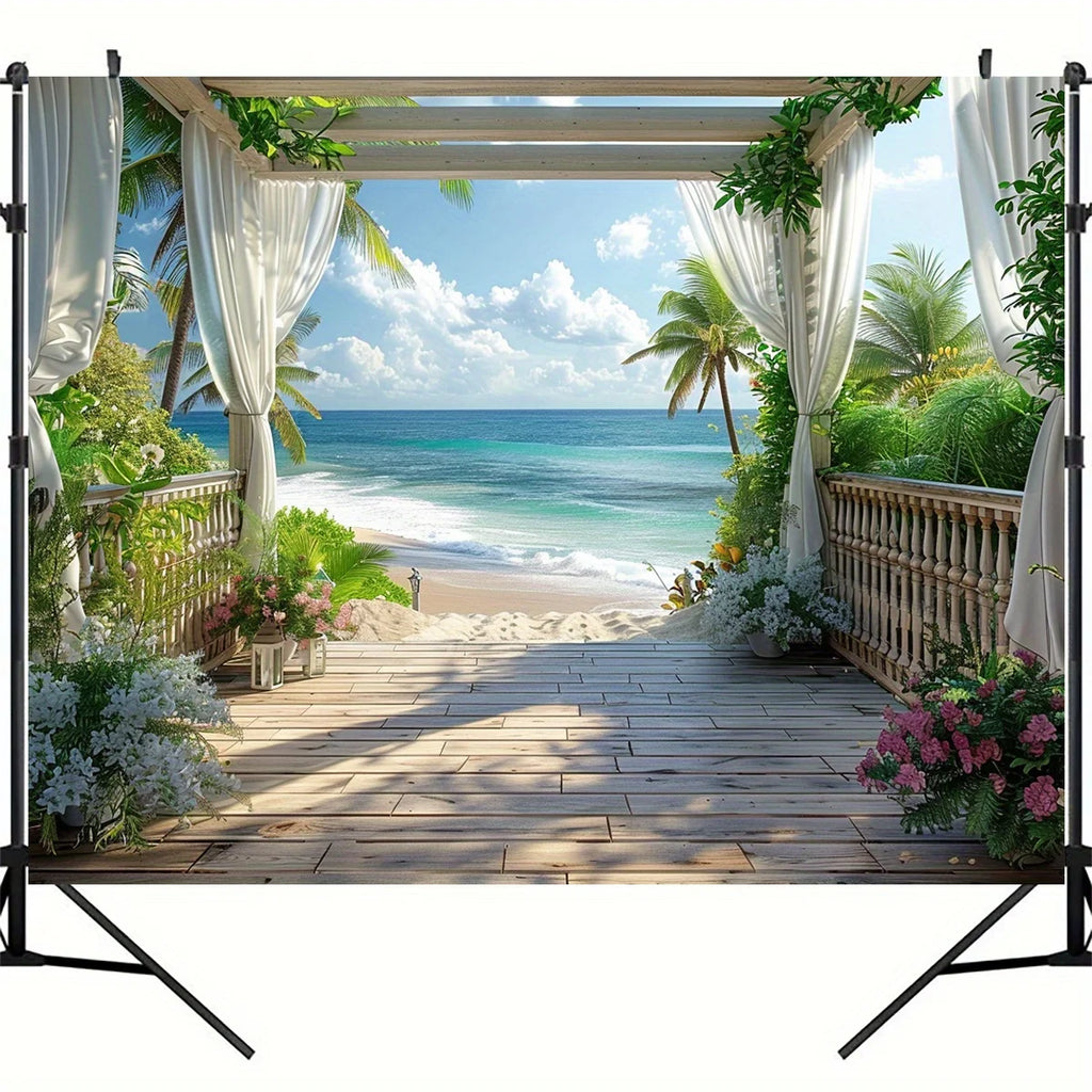 Landscape Window Scene Tapestry Wall Hanging,Perfect for Spring and Summer Decor Party,Birthday,and General Decor Supplies