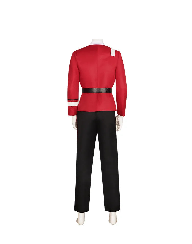 Anime World Hiking Role Playing Strange Costumes Captain Pike Red Jacket Top Pants Underwear Fleet Uniform Halloween Set Party