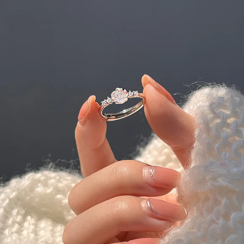 Star Couple Models Adjustable Ring Men And Women Simple Index Finger Rings Light Luxury Tide Cool Pair Of Rings Jewelry Gift