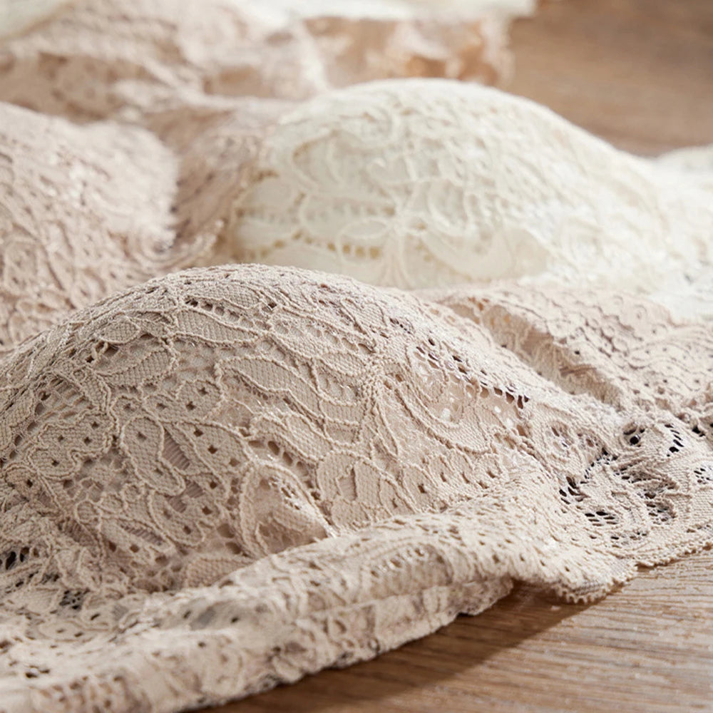 Summer Sexy Deep V Lace Vest With Breast PadsEmbroidery Floral Tank Top Wrapped Chest Camisole Padded Crop Tank Top For Women