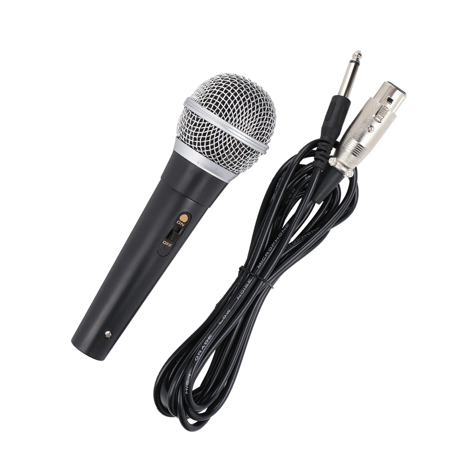 XLR Microphone with XLR to 1/4 Inch Cable Audio Connection Handheld Microphone Suitable for Stage Karaoke Singing and Recording