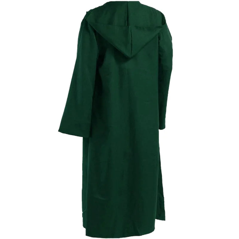 Halloween Festival Costumes Solid Long Robe Cosplay Costumes Abayas Hooded Punk Style Cloak Medieval Gothic Cape Novelty