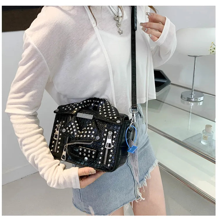 Fashion Jacket Design Crossbody Bag Rivet Clothes Shape Women Handbag Purse Brand Designer Lady Shoulder Bags Luxury Women's Bag