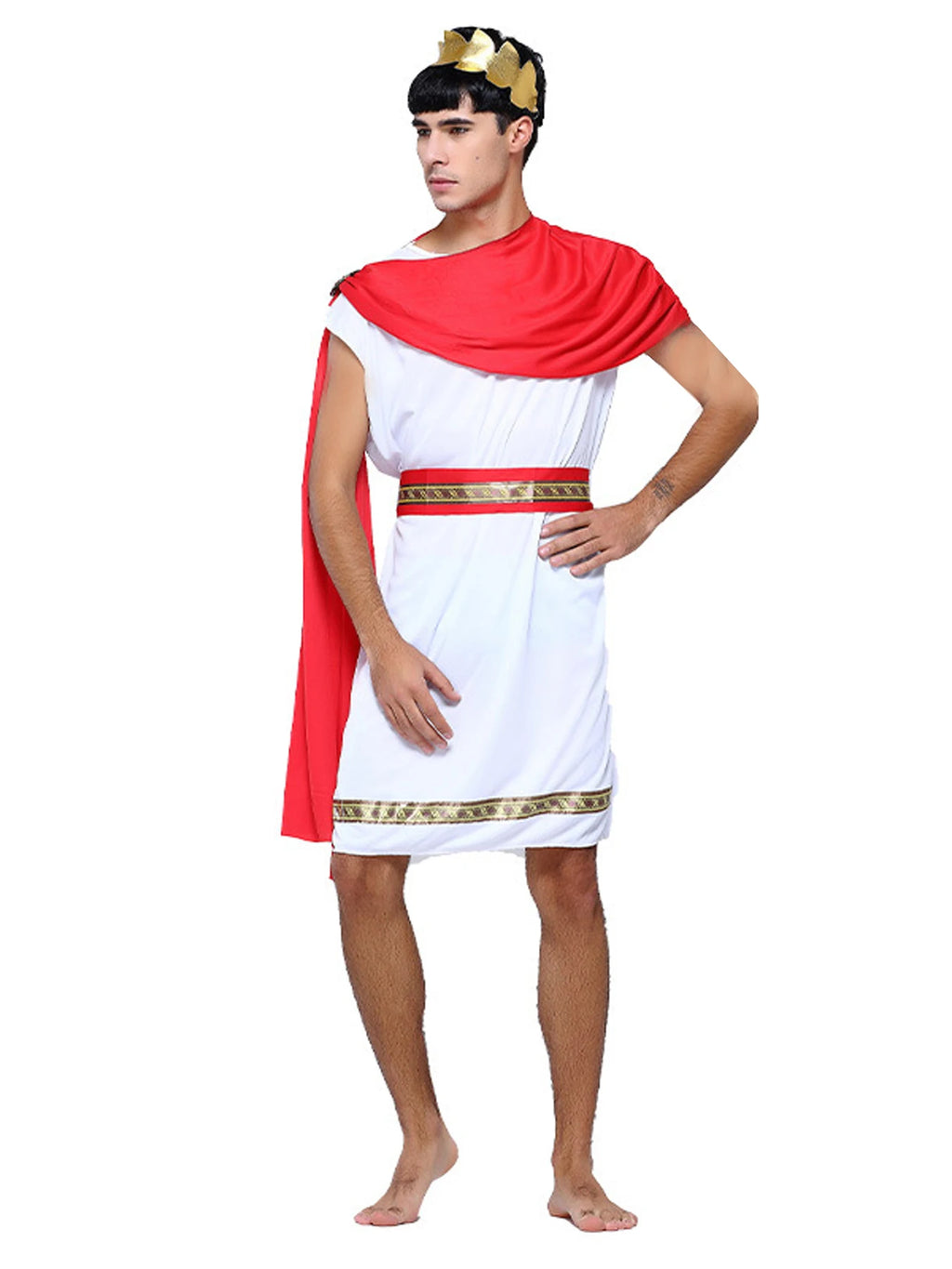 Carnival Ancient Greek Costume Cosplay Grecian Toga Suits Roman Robe Clothing Halloween Party Costume For Adult Men
