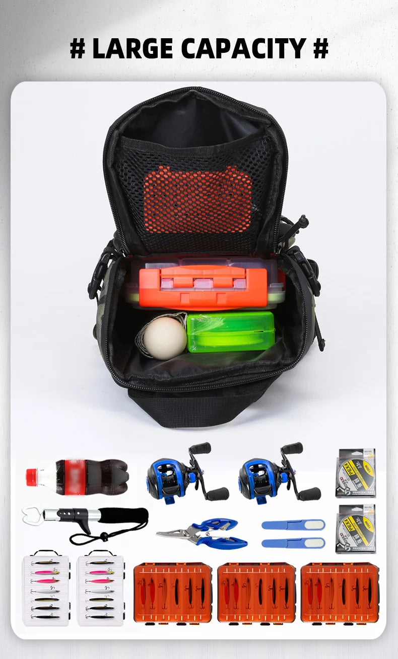 Men Chest Bag Molle Fanny Pack Outdoor Sport Fishing Hunting Camping Hiking Tactical Hook and Loop Fastener Sling Shoulder Bag