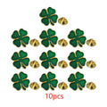 St. Patrick's Day pin small green enamel Four leaf clover lapel pin brooches pins badge Ireland Irish Souvenir gift bulk
