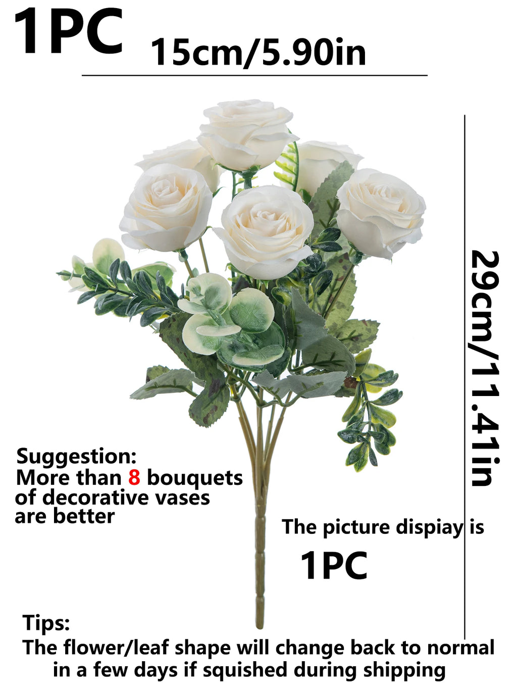 Artificial Flowers Nordic Rose Silk Wedding Home Bridal Bouquet Outdoor Courtyard Table Decoration Party DIY Gift Shooting Props
