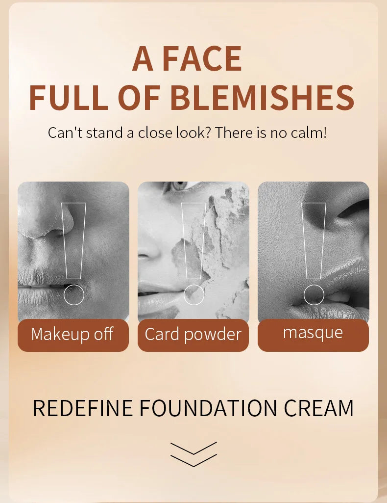 Waterproof concealer can cover defects for a long time, light and non greasy natural makeup effect