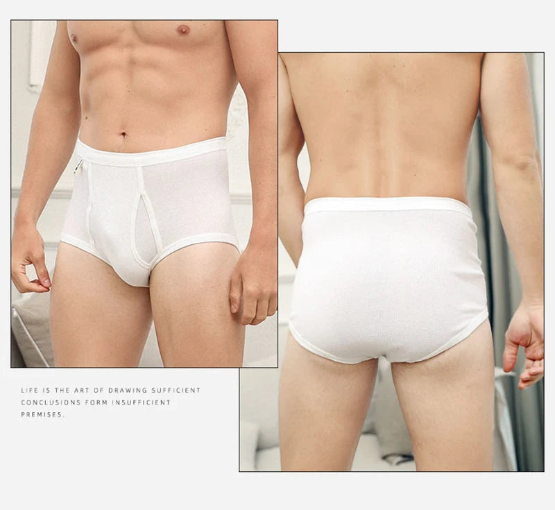 Men's Briefs Sexy Underwear Men 100%Cotton Soft Underpants Comfortable Solid Panties Male High Waist Breathable Underwear Cuecas