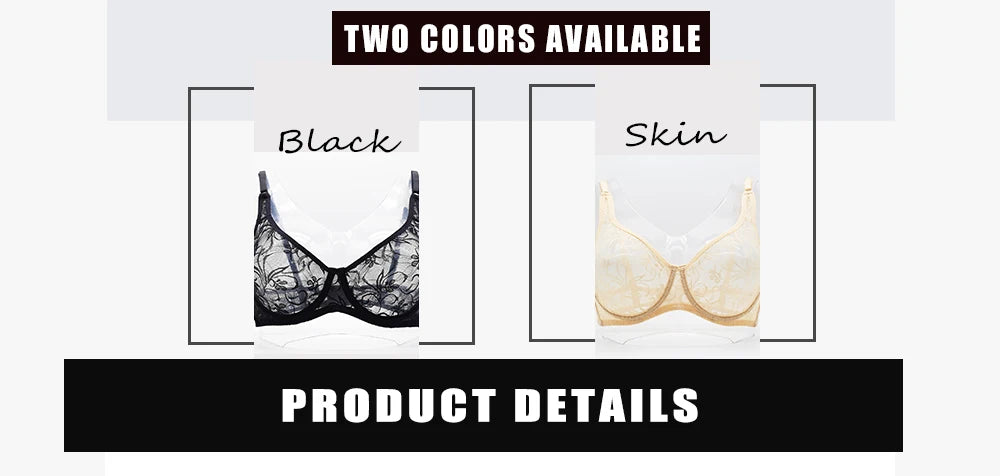 Womens Underwear Lace Bras Underwire BH Hollow Out Embroidery Elegant Casual Sexy Lingerie Tops Plus Size  Brassiere