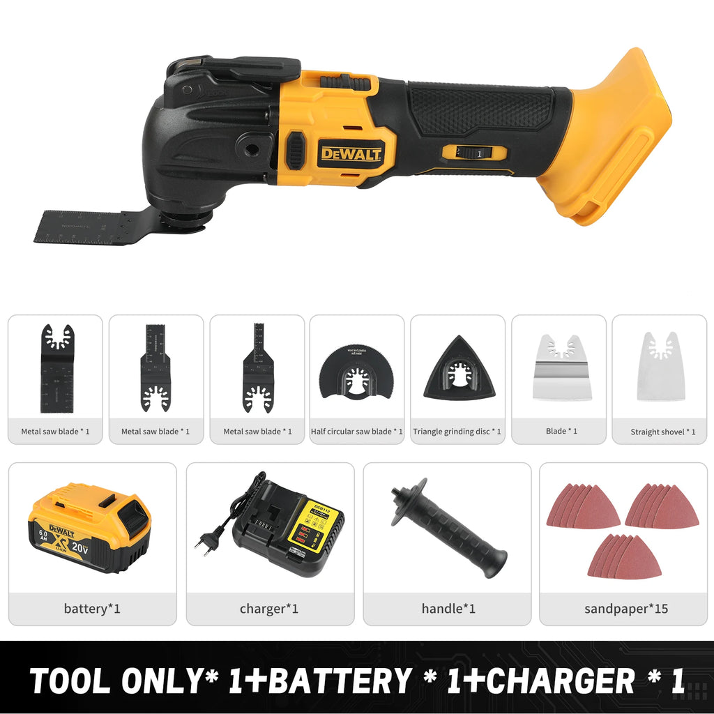 DEWALT 20V Cordless Oscillating Tool 3.2° Angle 6-Speed for Multi-Material Trimming/Cutting in Workshop & Home Renovation Tasks