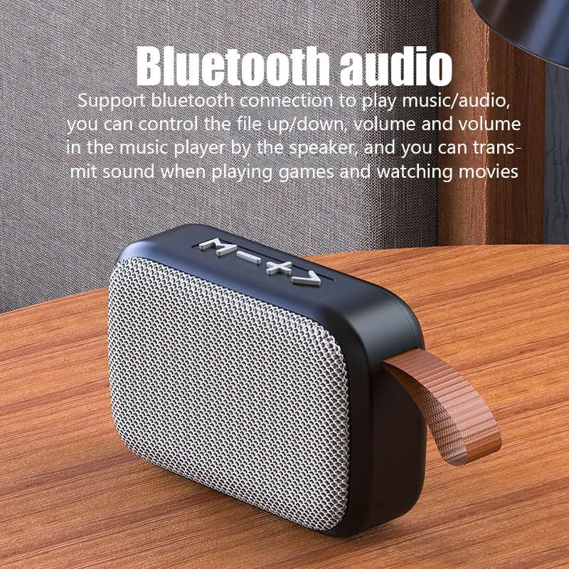 Portable Mini Fabric Strip Bluetooth Speaker Sound 3D Stereo Music Surround Bass Outdoor Speakers Support FM-TF Cards For Phone