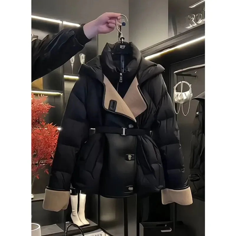 2026 Winter Women's Clothing Design Feels Slim Waist Coat Cotton-Padded Female New Fashion Joker Jacket Warm Cold Overwear