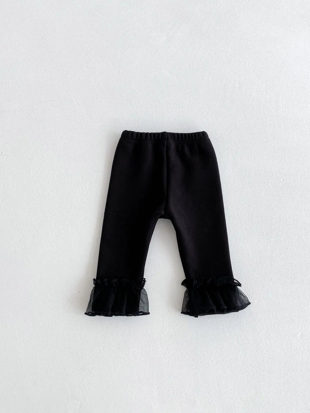 Winter Baby Girl Clothes Fleece Lined Warm Pants with Lace Ruffles Cute Toddler Girl Trousers 0-3Y Kids Casual Outerwear Pants
