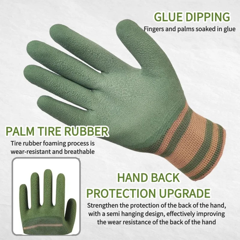 Wear-resistant Gardening Gloves Breathable Design Easy-care Non-slip Protective Gear For Vegetable Flower Plant Gardening Glove