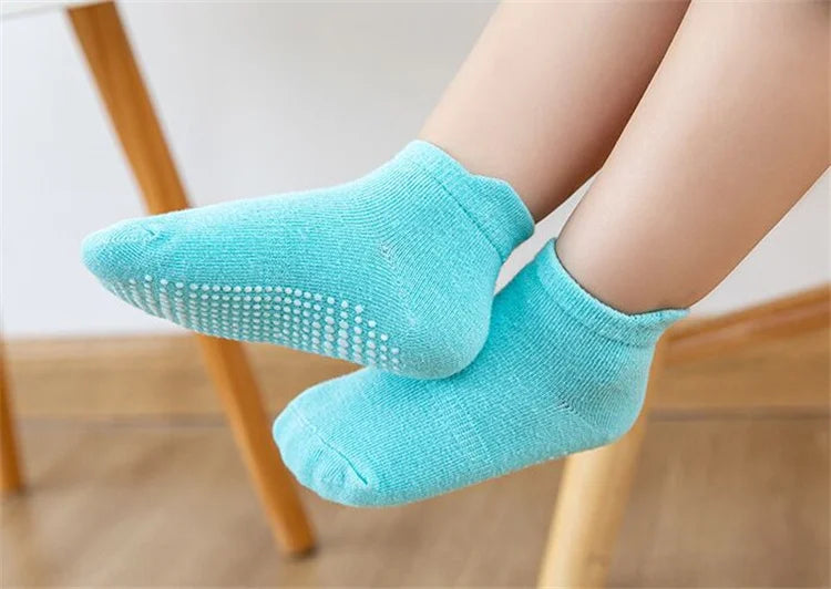 6Pairs/set Children's Socks For Boys Girls Casual Sport Kids Floor Boat Boy Girl Solid Baby Toddler Sock Anti-slip Spring Autumn