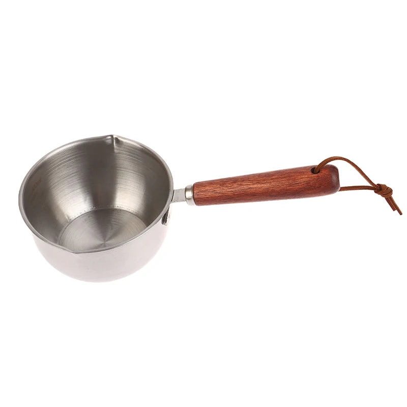 300ML Small Milk Pots Stainless Steel Hot Oil Skillet Household Oil Heater Sauce Pans Kitchen Spice Tool