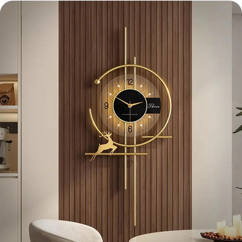 Popular Dining Room Wall Clock Minimalist Luxury Decor Silent Quartz Clock Creative Kitchen Living Room Art Home Decor