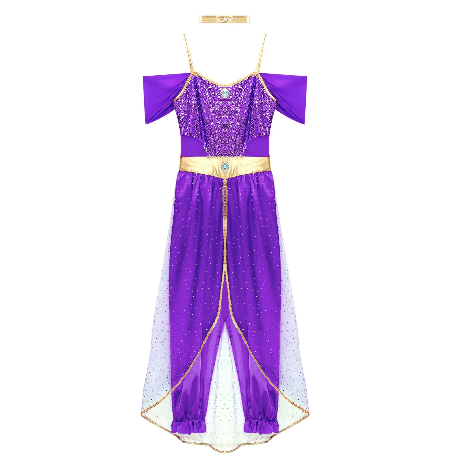 Festival Arabian Princess Costumes Indian Dance Embroider Bollywood Jasmines Costume Party Halloween Cosplay Jasmines Outfit