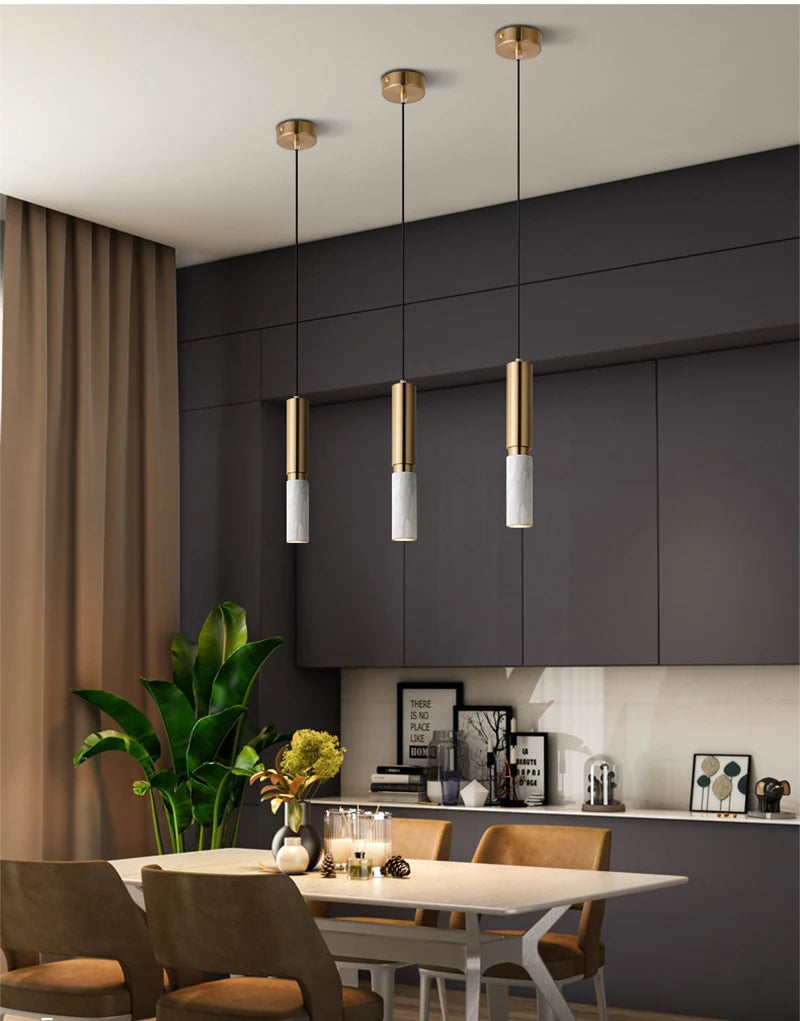 Marble Led Art Pendant Light Modern Nordic Light Luxury Pendant Lamp Indoor Lighting Home Decor For Living Room Bedroom Hotel