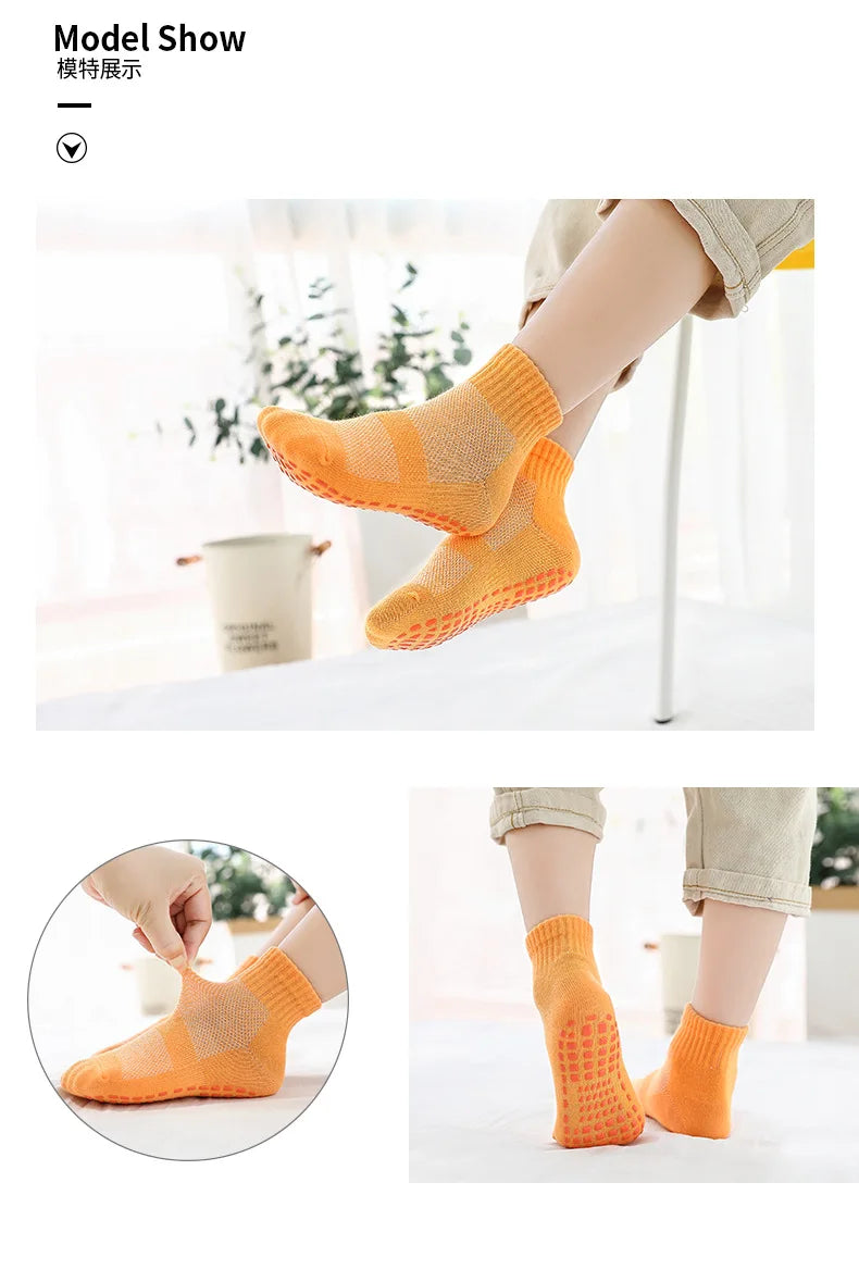 1 Pair Cartoon Children Teenagers Short Socks Boys Kids Men Sock Non-slip Sports Football Socks 1 To 10 Year