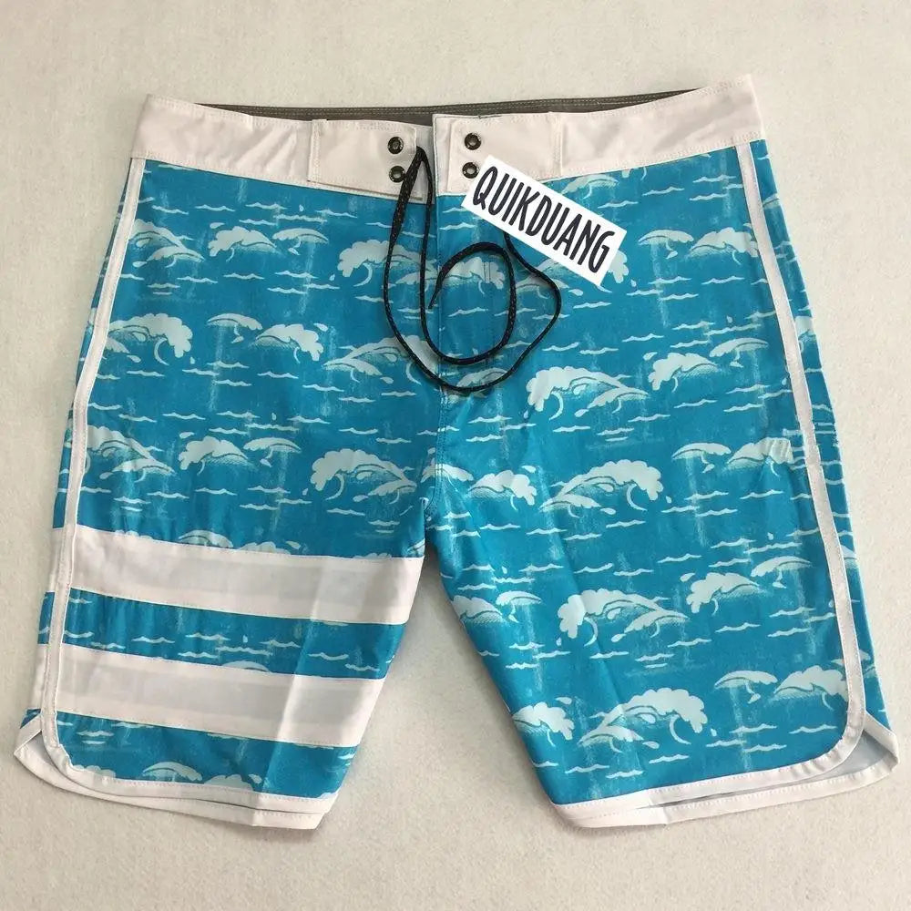 New Fashion Men's Waterproof Stretch Surf Pants Quick-Dry Bermuda Boardshorts Casual Spandex Swimming Trunks Beach Shorts T04