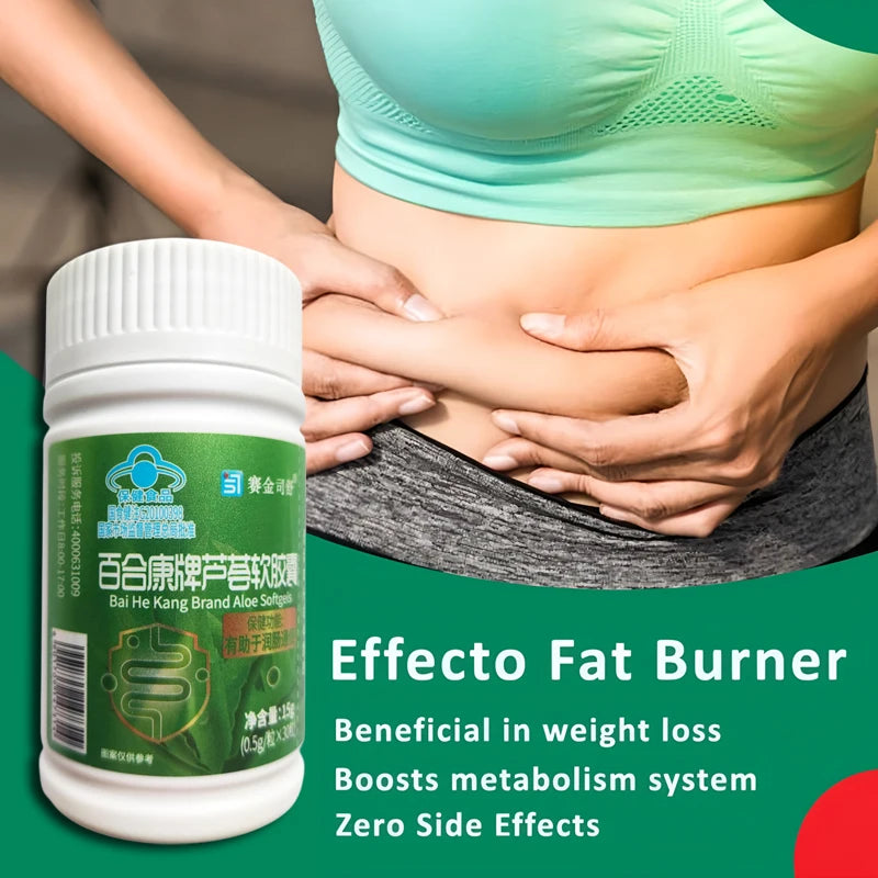 Constipation adjust Relief Improve Gut Non-laxative Aloe Vera Capsules TO KEEP SKIN HEALTHY CFDA Approved Non-GMO