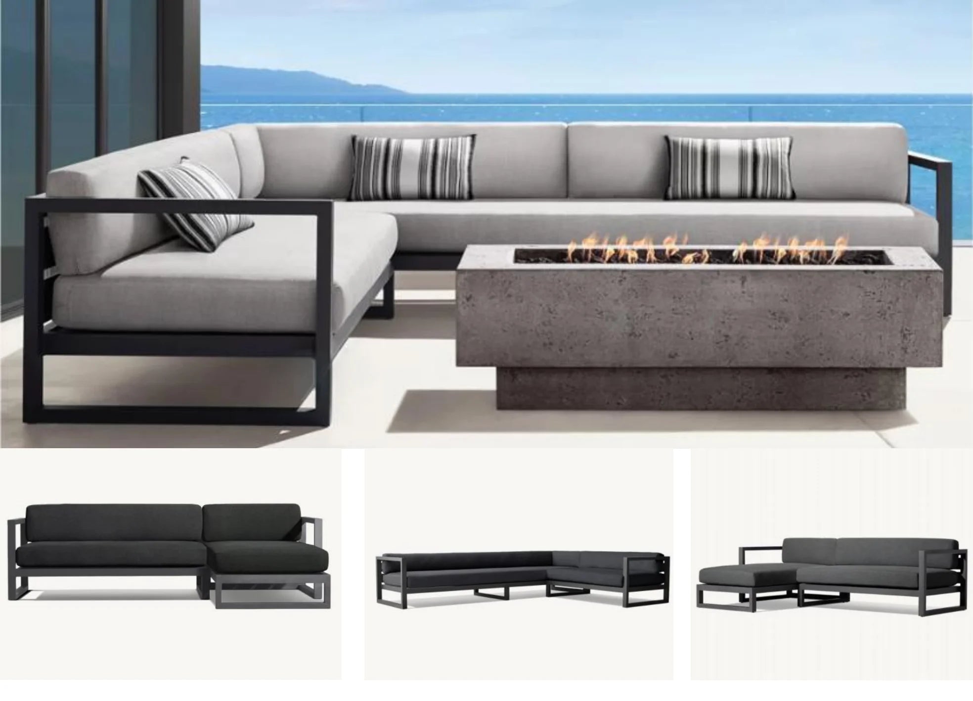 Metal Furniture Villa Leisure Sofas Patio Outdoor Furniture Wholesale High End Patio Outdoor Garden Sofa Sets