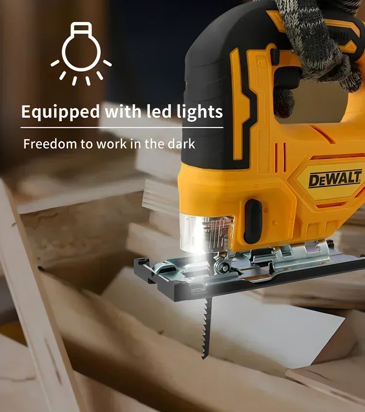 DewaltBrushless Curve Saw 20V Cordless Electric Jig Saw Portable Multifunction Adjustable Woodworking Power Tool