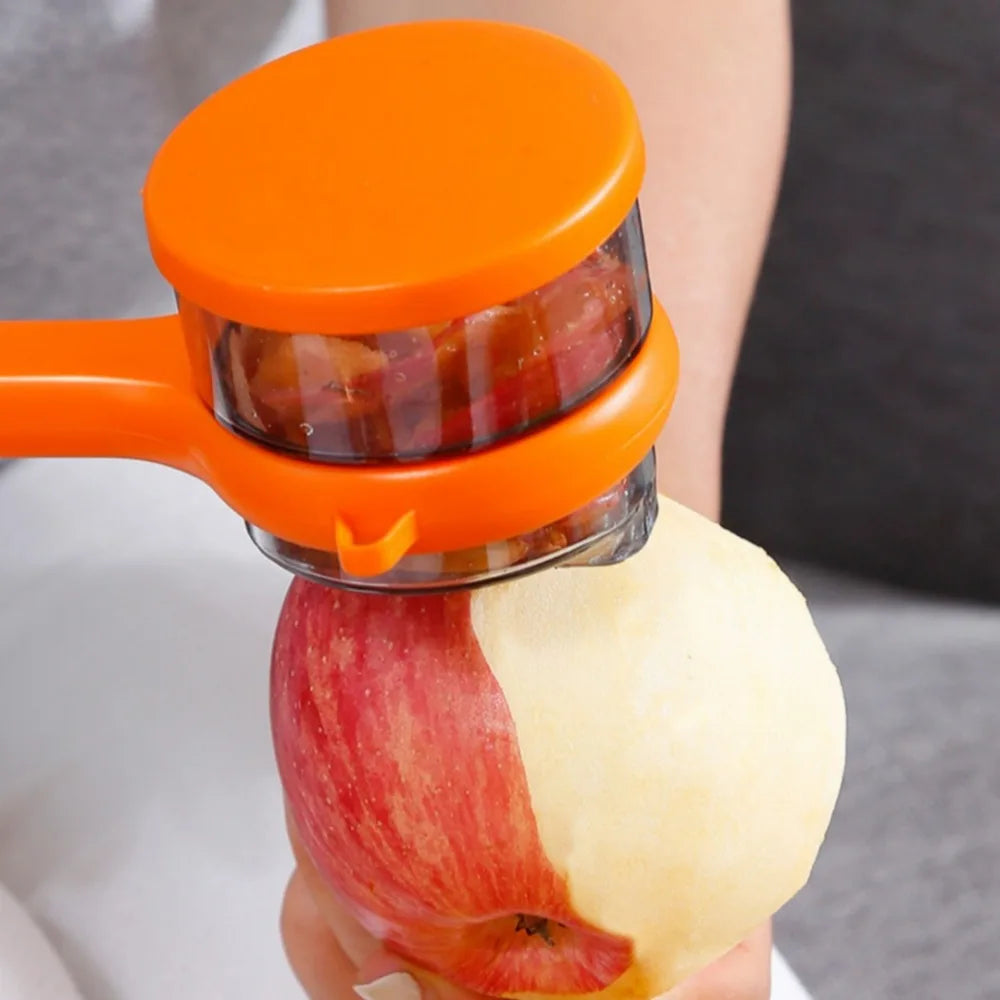 1Pc Multi-Function Fruit Vegetable Peeler with Peel Organizer - Serrated Blades, Easy To Use,Suitable for Kitchen Dormitory Use
