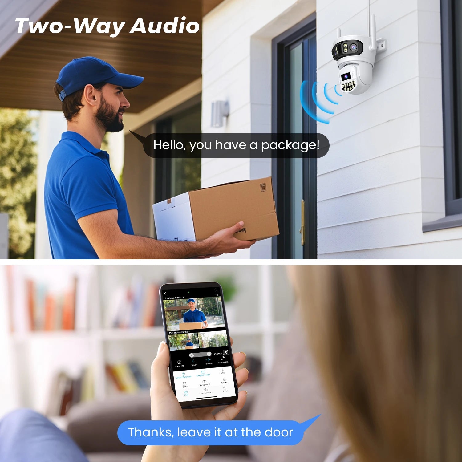 15MP HD Three Lens PTZ IP Camera Outdoor Three Screen WiFi Security Camera Auto Tracking 4K Dual Lens Wirelss CCTV Camera O-KAM