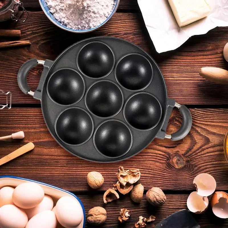 Cooking Cake Pan Cast Iron Omelette Pan Non-Stick Cooking Pot Breakfast Egg Cooker Cake Mold Kitchen Cookware Kitchenware